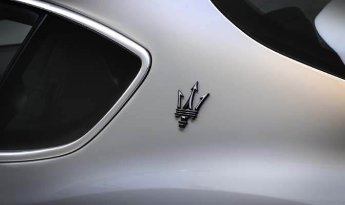 Maserati logo on side