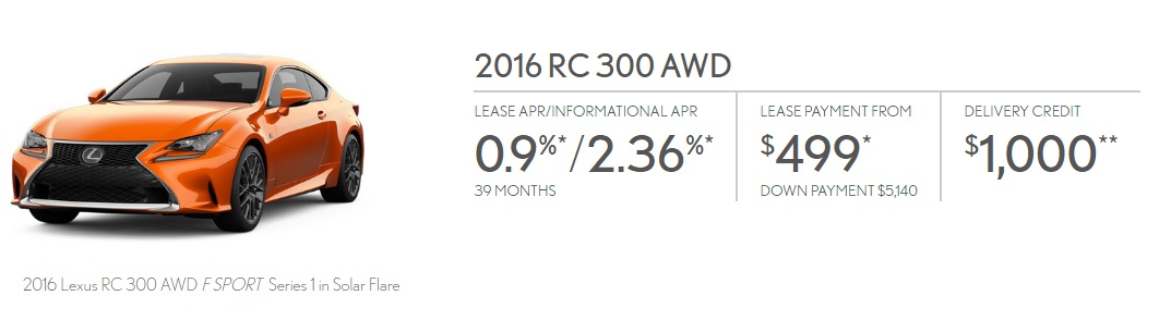 2016 Lexus RC 300 AWD