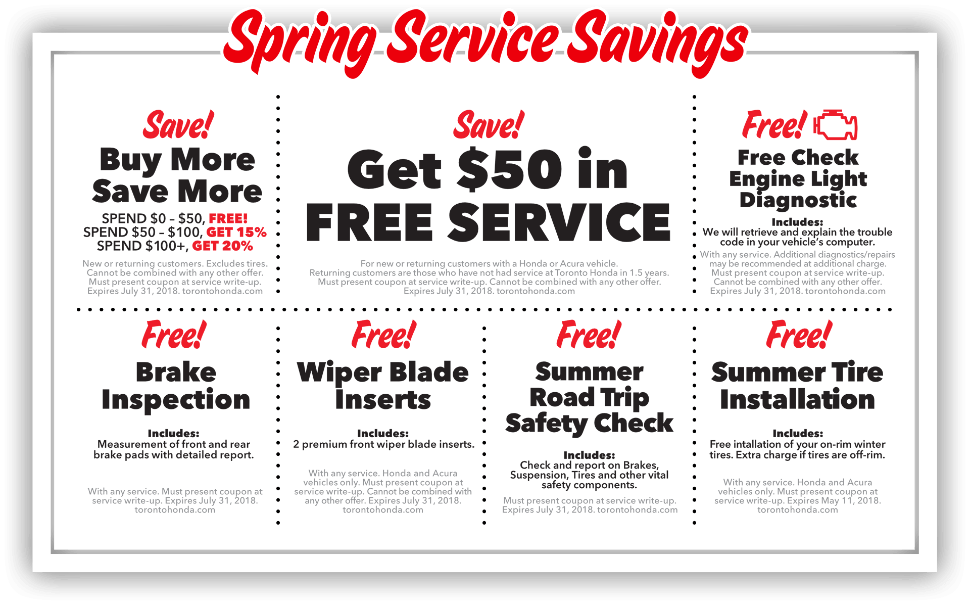 SPRING Service Savings!