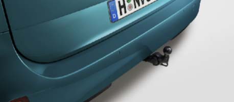 Close up vw buzz hitch tow