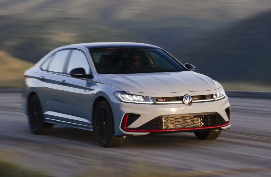 2025 Jetta GLI zooming down the road