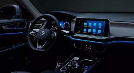 Close_up_vw_black_interior_blue_ambient_lighting