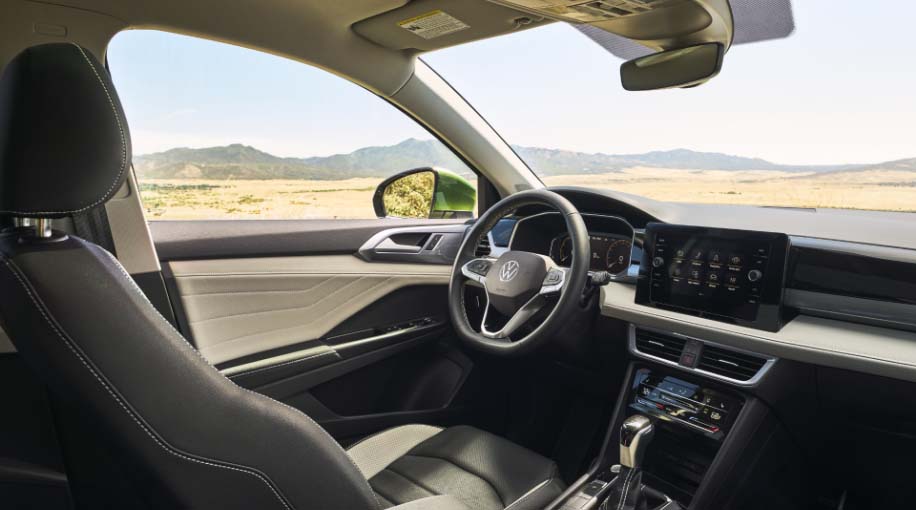 Interior shot of the drivers seat