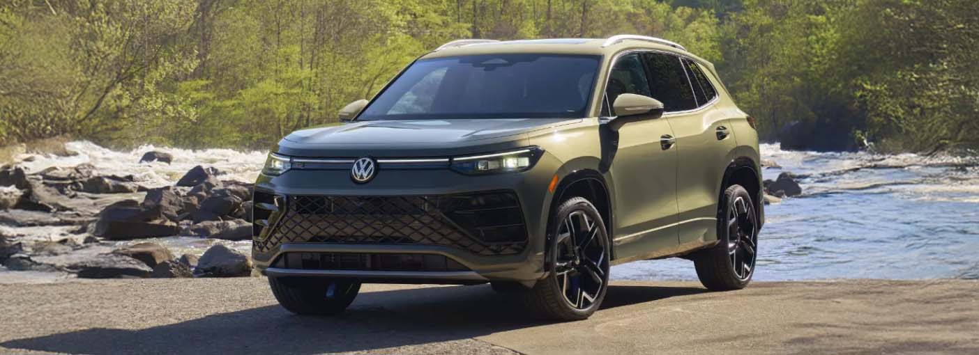 The 2025 volkswagen tiguan parked in a desert landscape