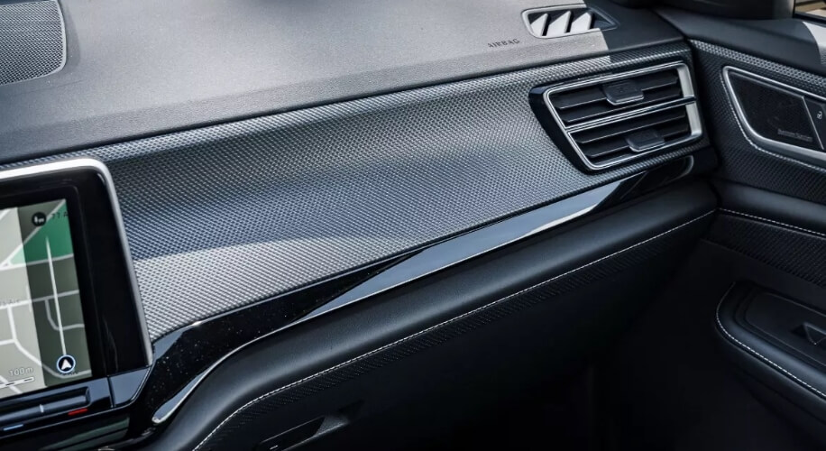 Close up view of interior passenger side