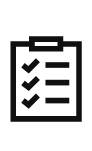 Clipboard with checkmarks icon