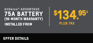 75a battery installed from $134.95