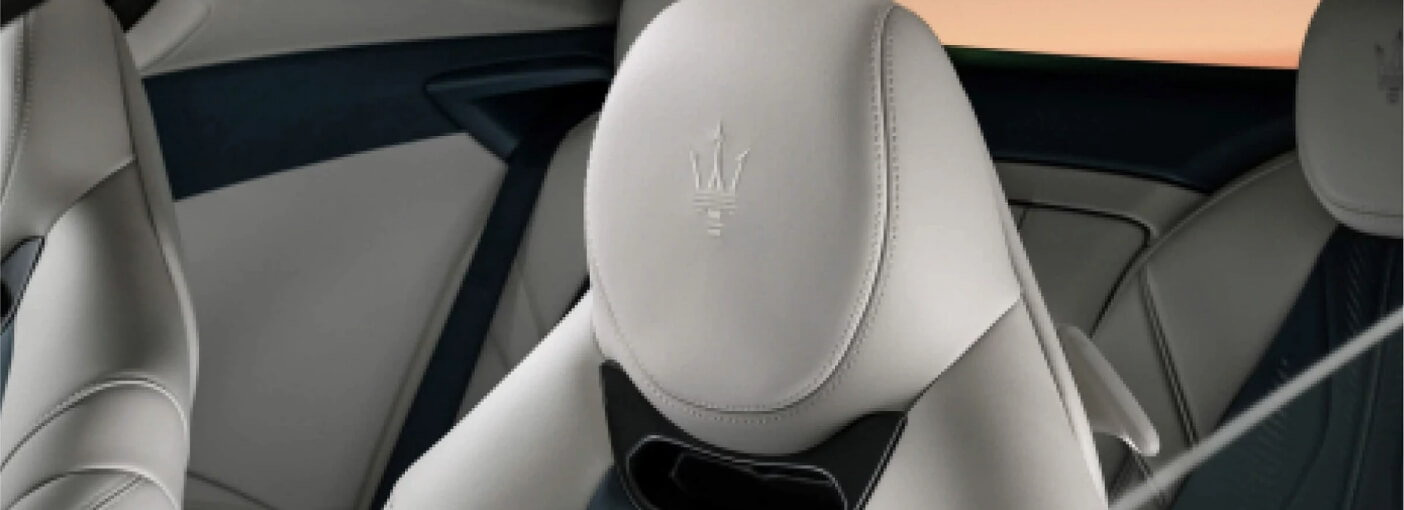 Close up of Maserati Granturismo Folgore Seat