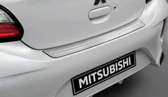 Rear Bumper Guard with Mitsubishi Logo