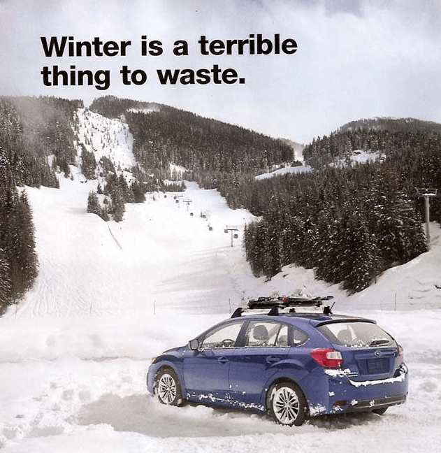 Winter is a terrible thing to waste